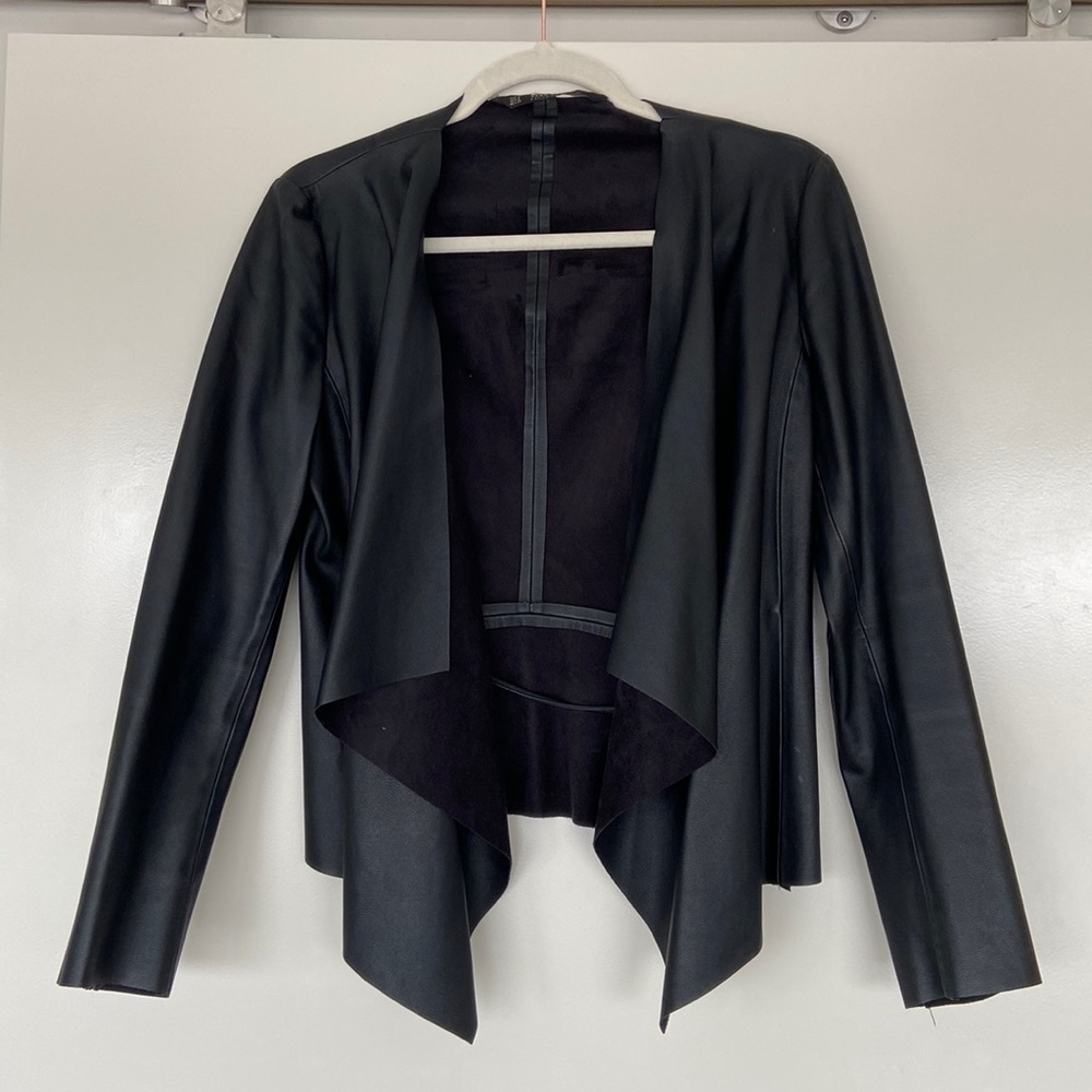 Faux Leather Zara Jacket Cardigan